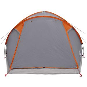 Chata stan se střechou Šedá a oranžová 6 osob Polyester a ocel - obrázek 5