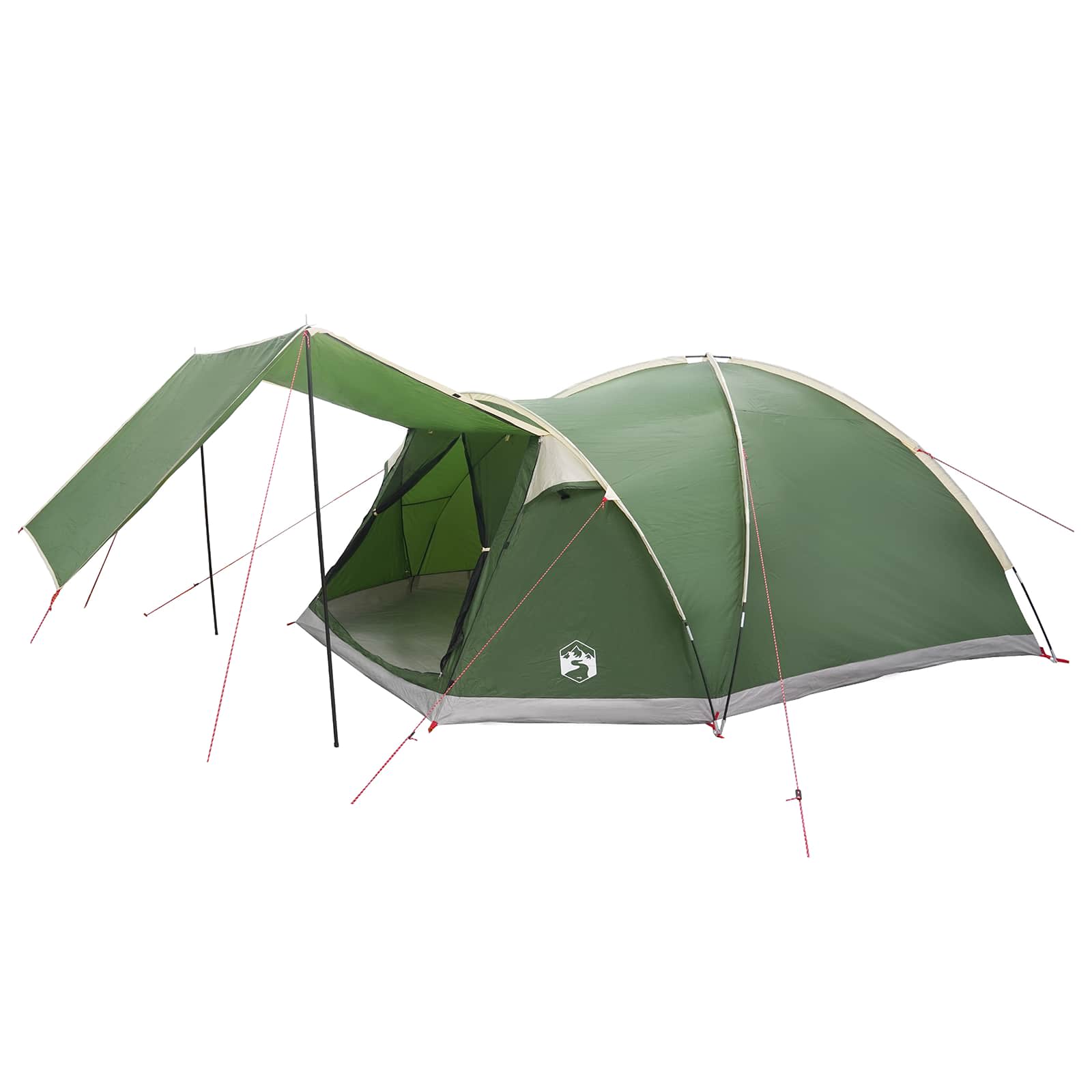 vidaXL Tent Cabină cu acoperiș Verde 8 persoane Poliester și oțel