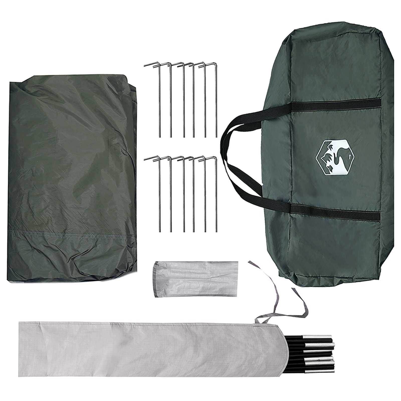 vidaXL Camping Tarp Wasserfest Olivegrün 695 x 580 x 200 cm – Bild 6