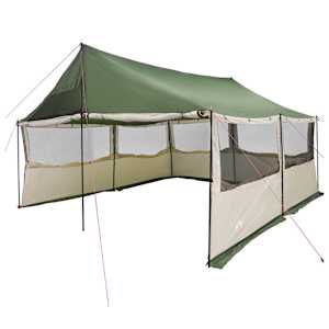 vidaXL Peretelk Roheline 450 x 400 x 265 cm Pol&uuml;ester ja teras