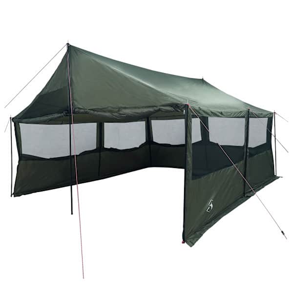 vidaXL Peretelk Armee roheline 450 x 400 x 265 cm Pol&uuml;ester ja teras