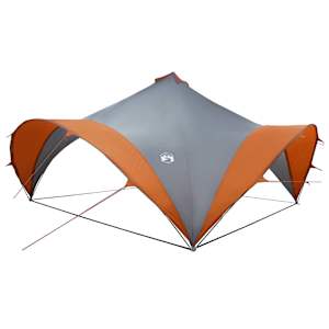 vidaXL Pidutelgid Hall ja oranž 500 x 500 x 350 cm Pol&uuml;ester ja teras