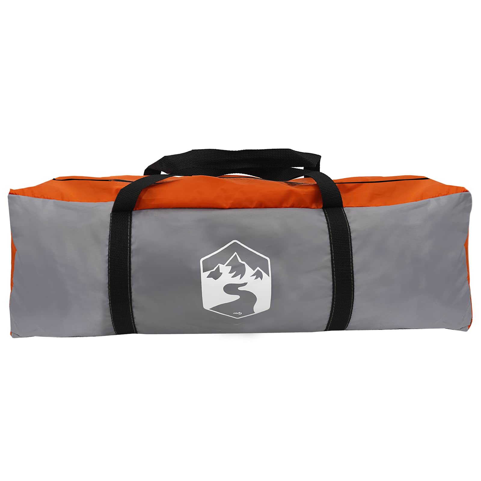 vidaXL Zabavni šotor s streho Siva in oranžna 400 x 400 x 320 cm - slika 3