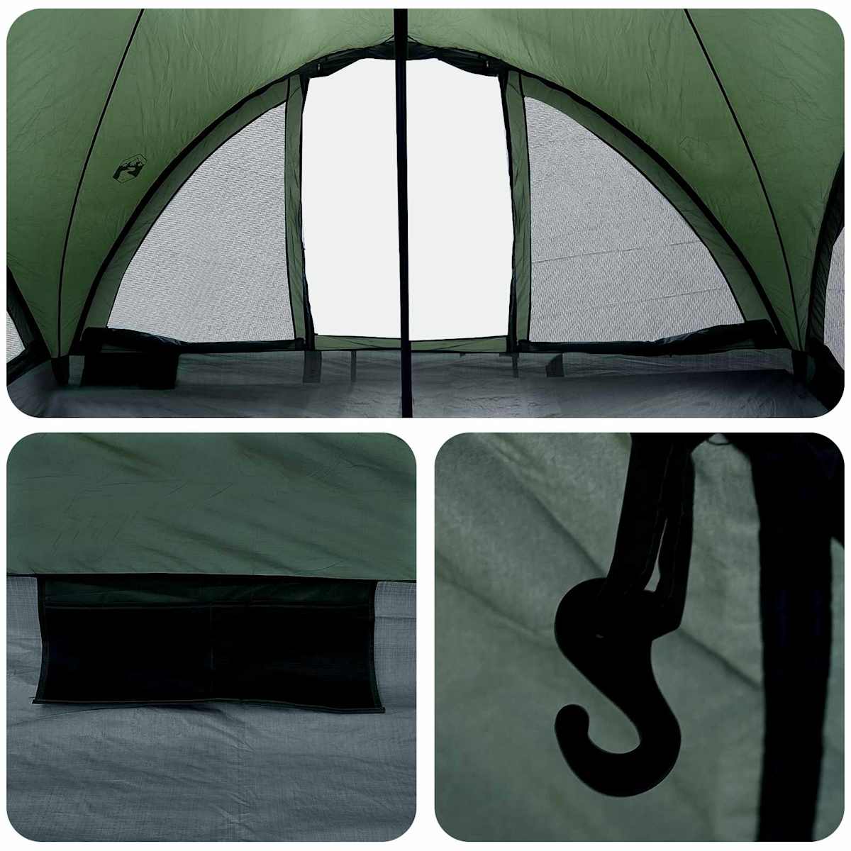 Tipi telt 6.0-personers Polyester og Stål - Billede 8