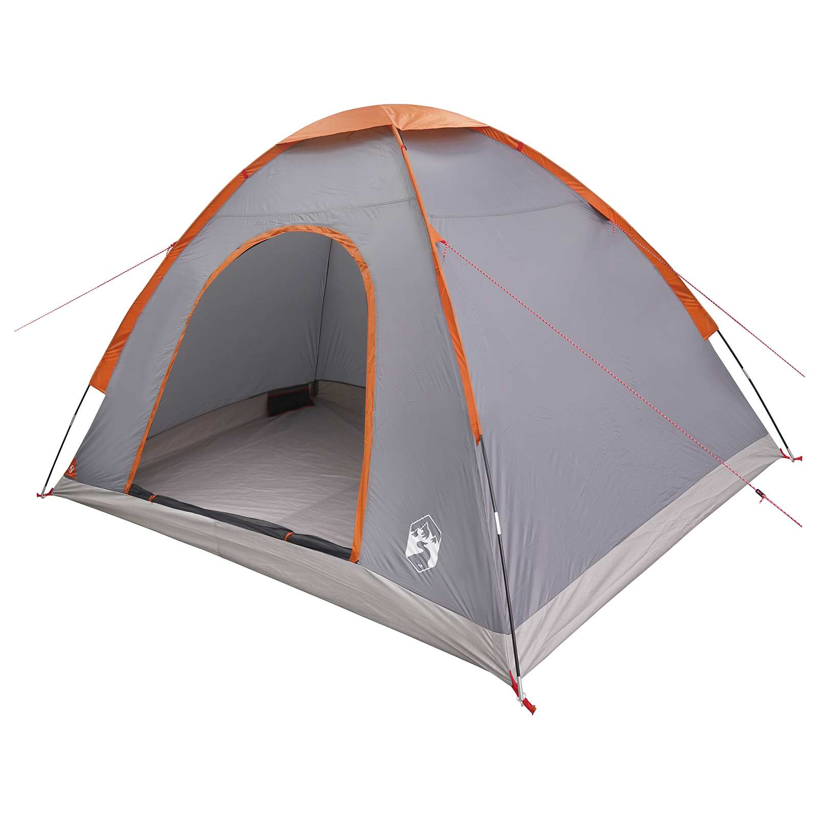 vidaXL Cort de Camping Gri și Portocalie 275 x 215 x 125 cm