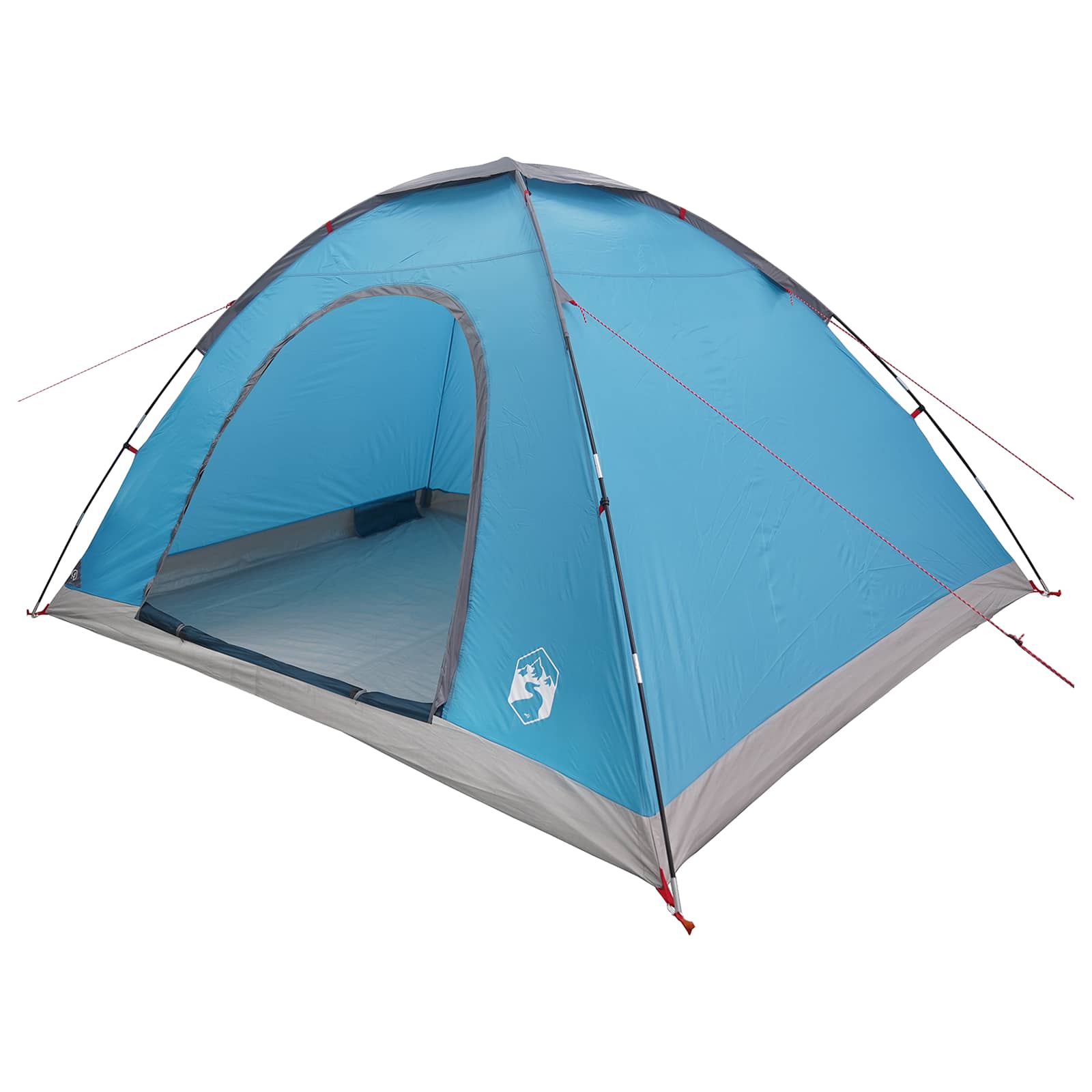 vidaXL Cort de Camping cu acoperiș albastru 335 x 275 x 180 cm