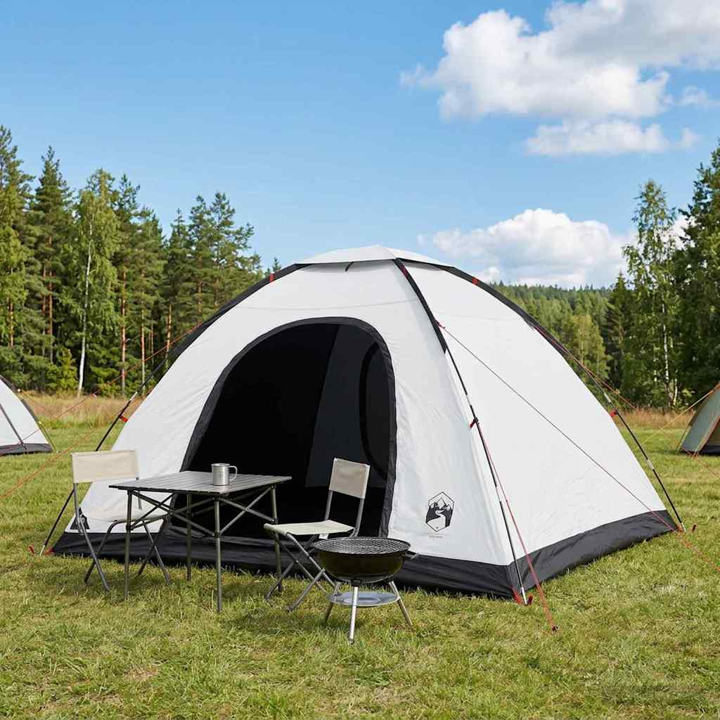 vidaXL Campingzelt mit Dach Weiß Blackout 335 x 275 x 180 cm vidaXL Campingzelt mit Dach Weiß Blackout 335 x 275 x 180 cm