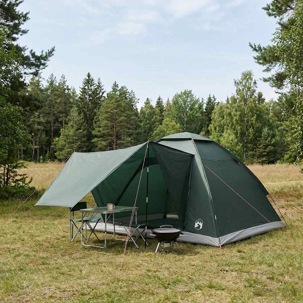 Kamperski šotor s streho Vojaška zelena 275 x 215 x 125 cm