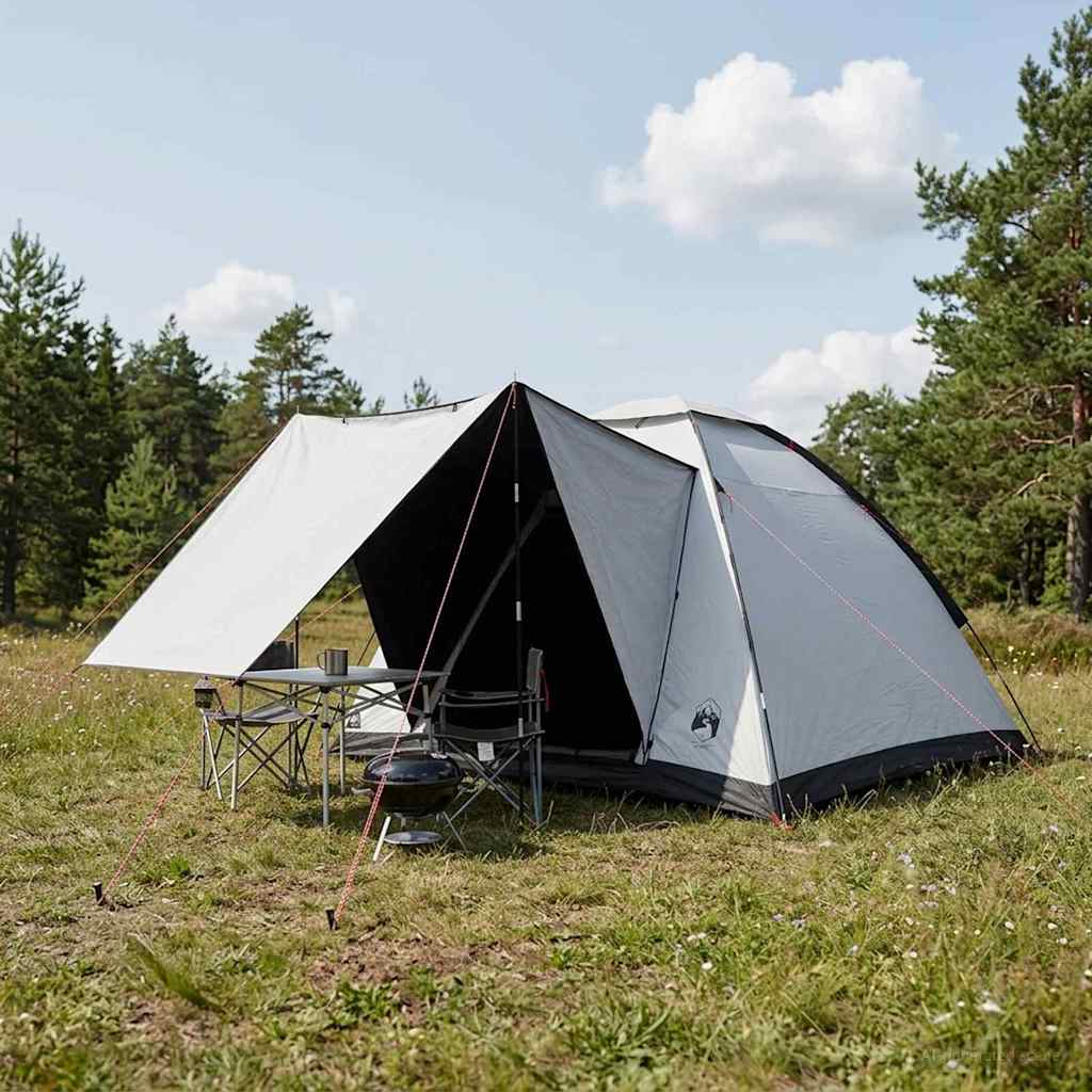Kamperski šotor s streho Bela zatemnitev 275 x 215 x 125 cm