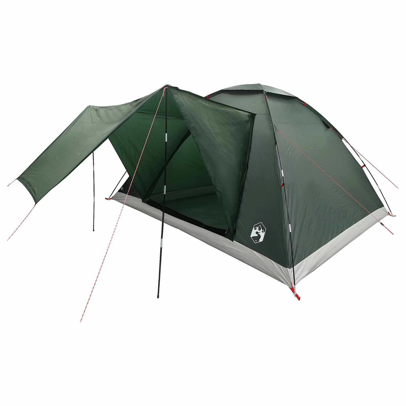 vidaXL Cort de Camping Verde Army 335 x 275 x 180 cm Poliester și oțel