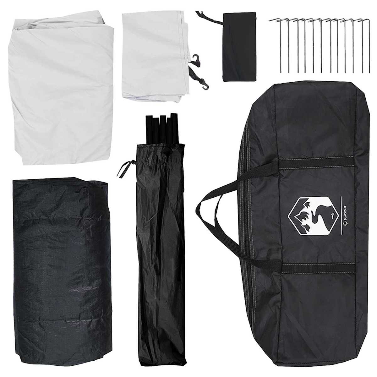 Camping telt Blackout Polyester og Stål - Billede 9