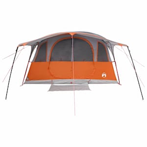 Tunelový stan se střechou Šedá a oranžová 427 x 305 x 205 cm - obrázek 5
