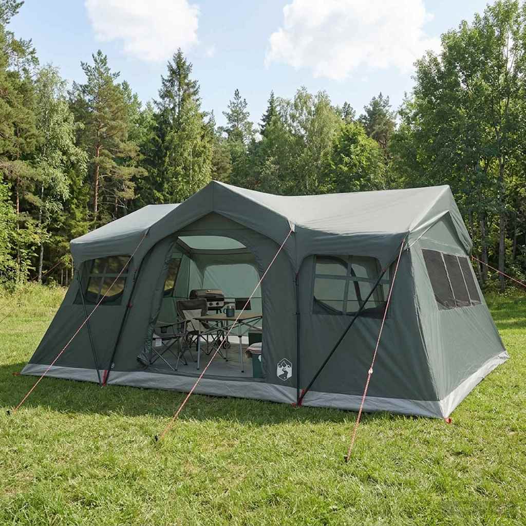 vidaXL Familienzelt Olivegrün 487 x 340 x 216 cm Polyester und Stahl