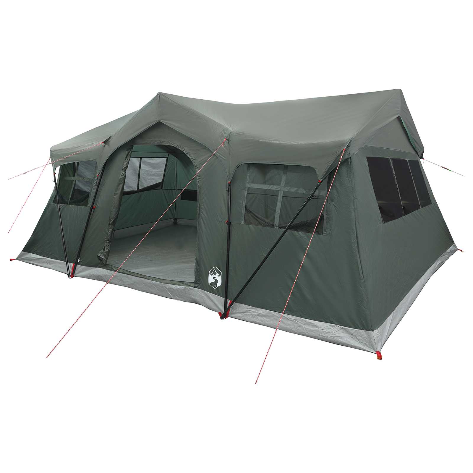 vidaXL Cort de Familie Verde Army 487 x 340 x 216 cm Poliester și oțel