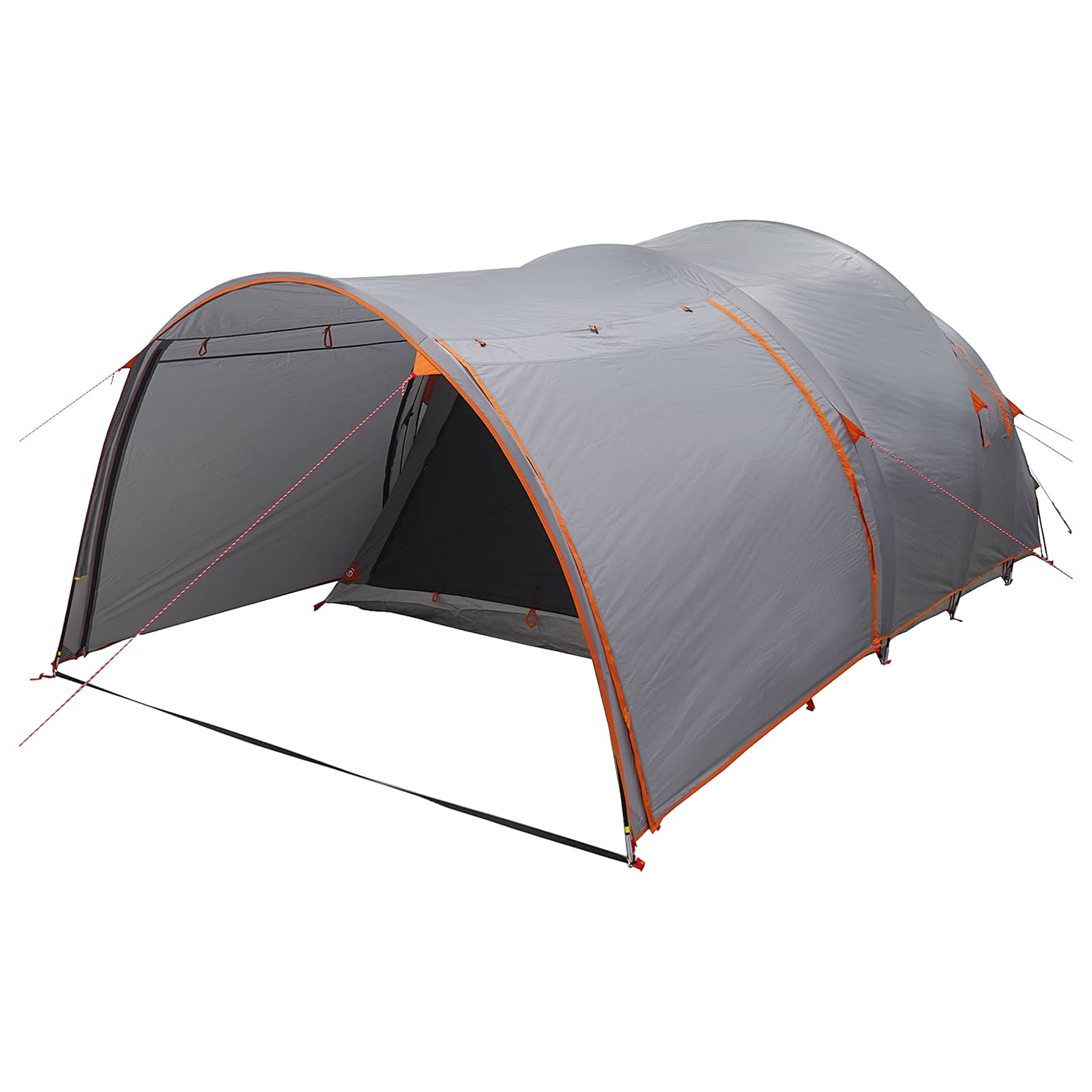 vidaXL Tunelski šotor s streho Siva in oranžna 370 x 275 x 210 cm - slika 3