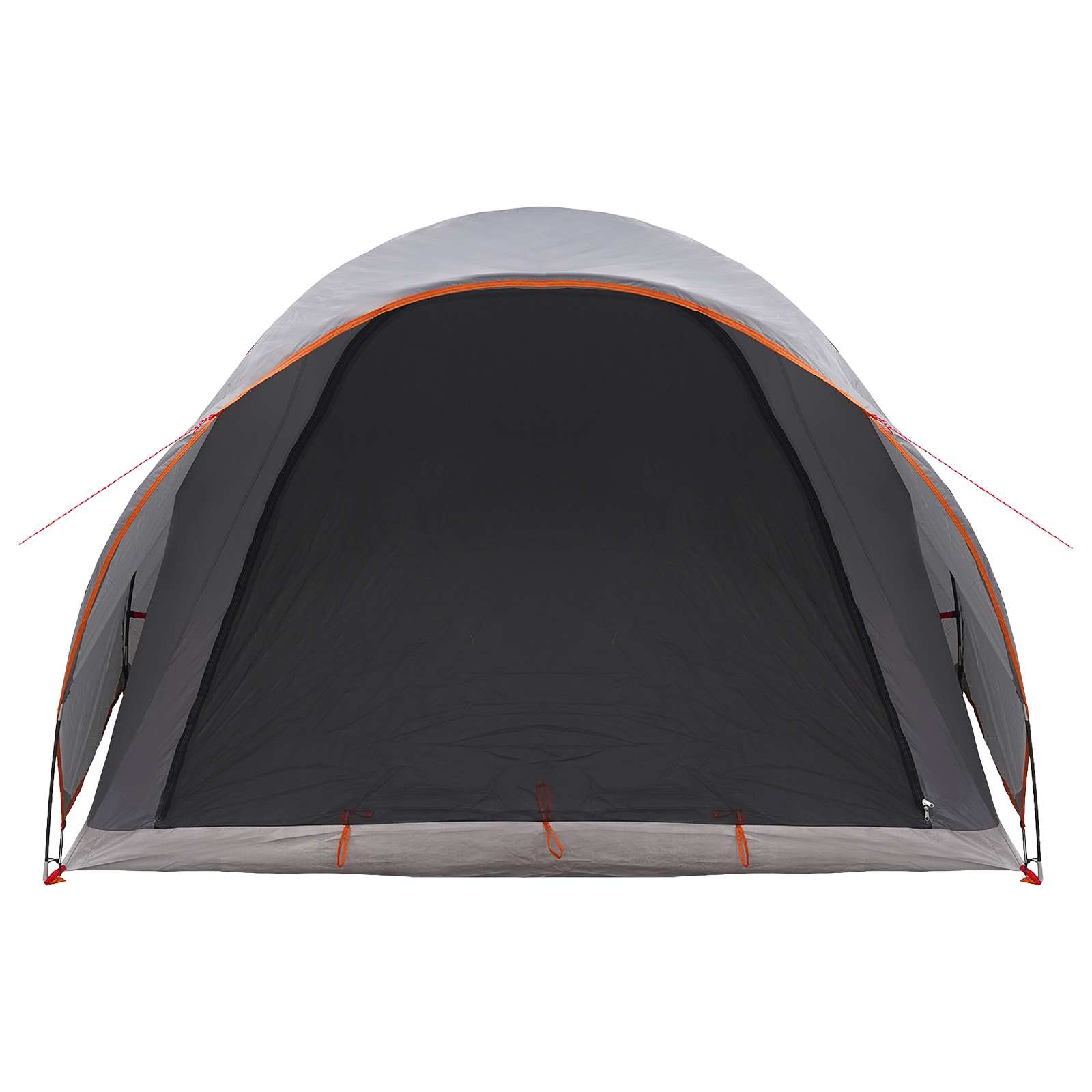 vidaXL Tunelski šotor s streho Siva in oranžna 370 x 275 x 210 cm - slika 8
