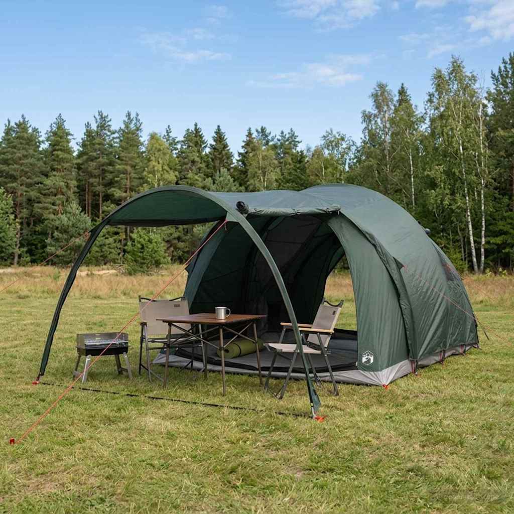 vidaXL Tunnelt&auml;lt Arm&eacute;gr&ouml;n 370 x 275 x 210 cm Polyester och St&aring;l