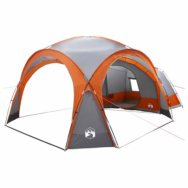 vidaXL K&uuml;lgtelgis Hall ja oranž 410 x 410 x 250 cm Pol&uuml;ester ja teras