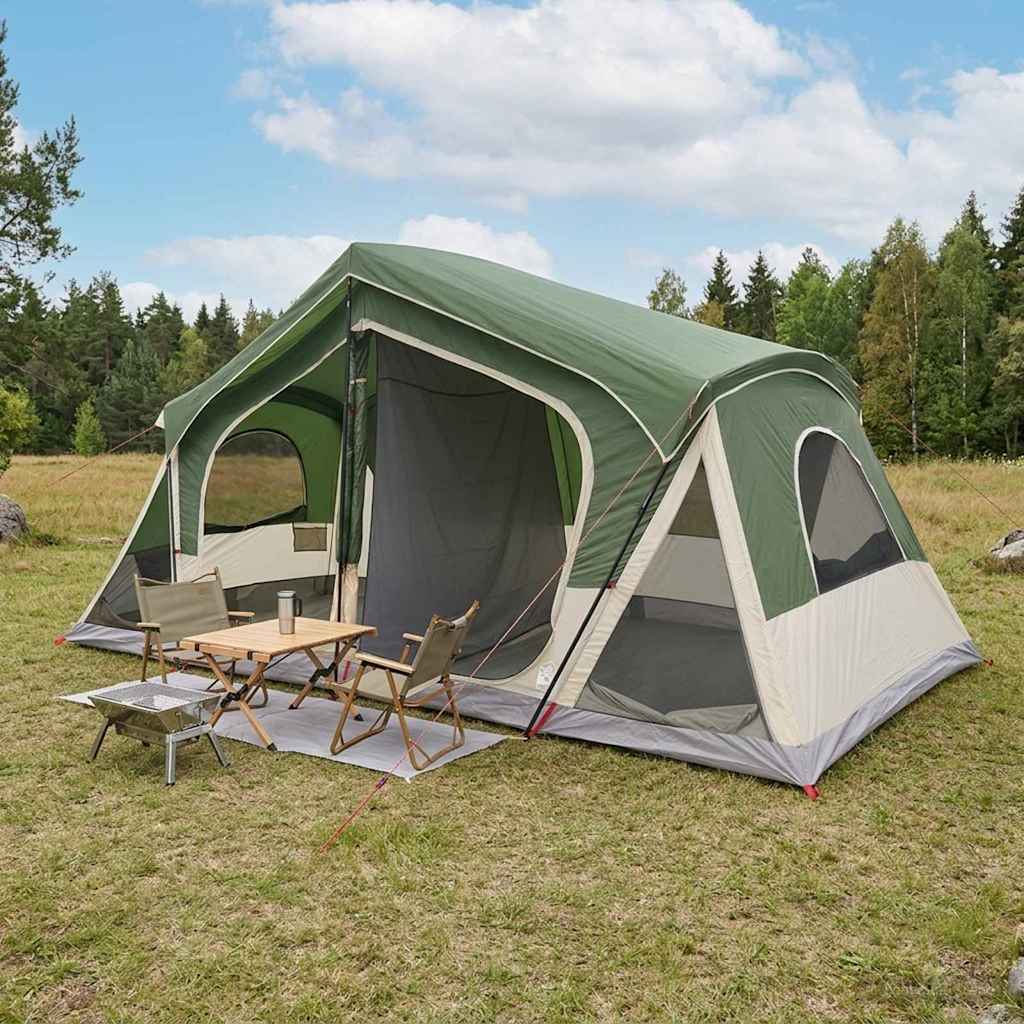 Mökki teltta Vihreä 480 x 273 x 205 cm Polyesteri ja teräs