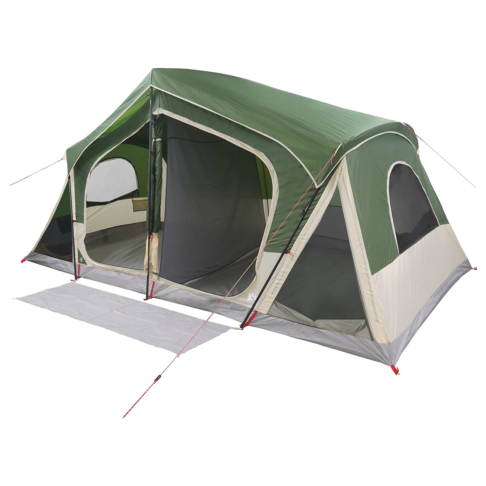 vidaXL Kabinski šotor Zelena 480 x 273 x 205 cm Poliester in jeklo