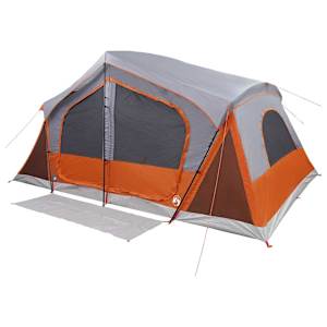 Chata stan Šedá a oranžová 480 x 273 x 205 cm Polyester a ocel - obrázek 3