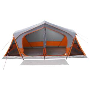 Chata stan Šedá a oranžová 480 x 273 x 205 cm Polyester a ocel - obrázek 4