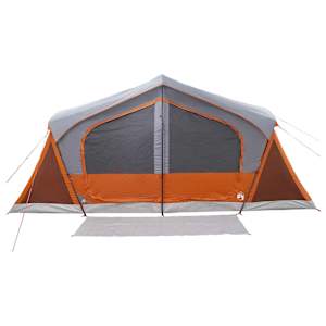 Chata stan Šedá a oranžová 480 x 273 x 205 cm Polyester a ocel - obrázek 5