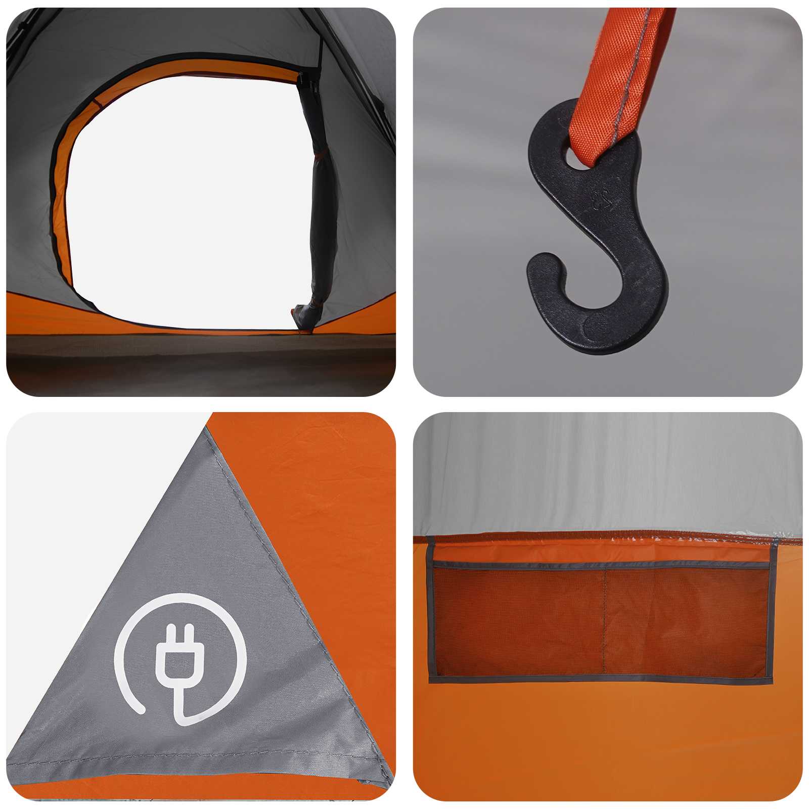 Hetkiteltan katolla Harmaa ja oranssi 305 x 215 x 140 cm - Image 10