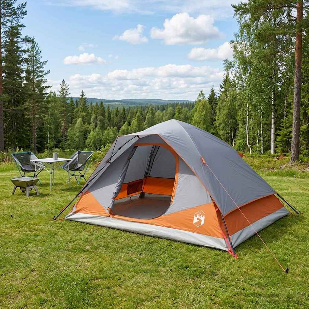 Hetkiteltan katolla Harmaa ja oranssi 305 x 215 x 140 cm