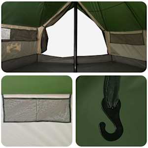 Tipi stan Zelená 700 x 700 x 395 cm Polyester a ocel - obrázek 8