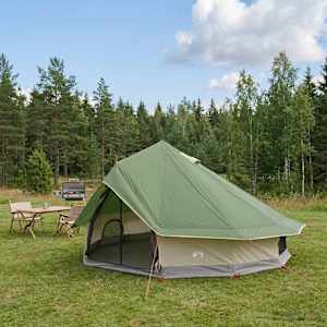 Tipi šotor 18-osebni Zelena Poliester in jeklo