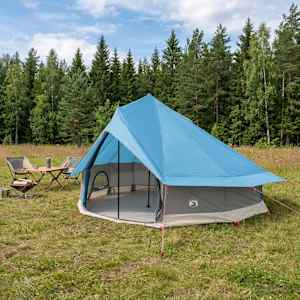 Tipi šotor 18-osebni Modra Poliester in jeklo