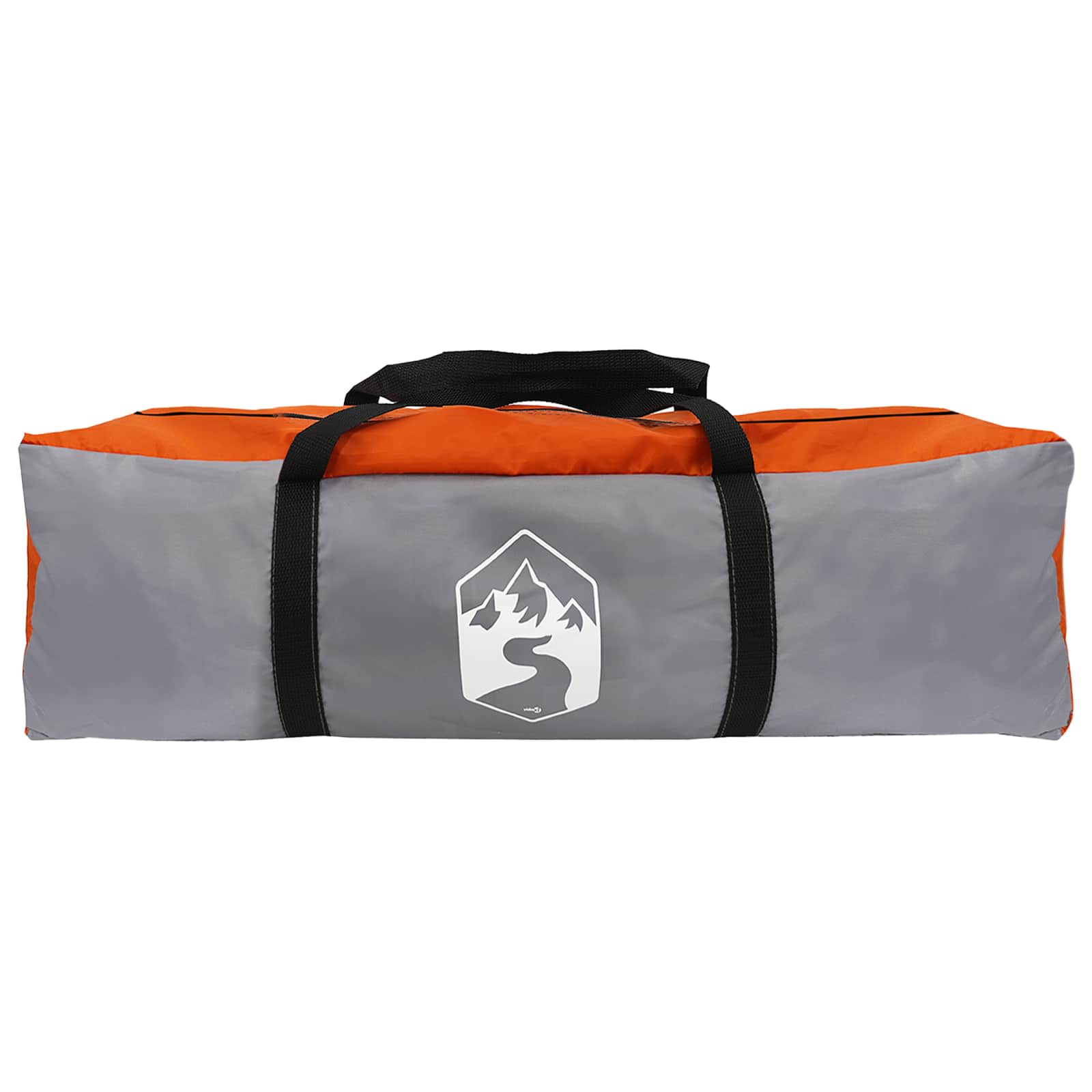 vidaXL Tipi šotor s streho Siva in oranžna 700 x 700 x 395 cm - slika 5