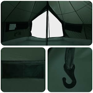 Tipi stan Armádně zelená 700 x 700 x 395 cm Polyester a ocel - obrázek 8