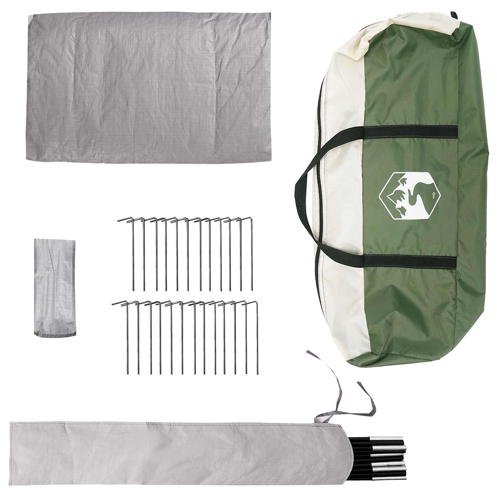 Tipi stan Zelená 800 x 800 x 430 cm Polyester a ocel - obrázek 7