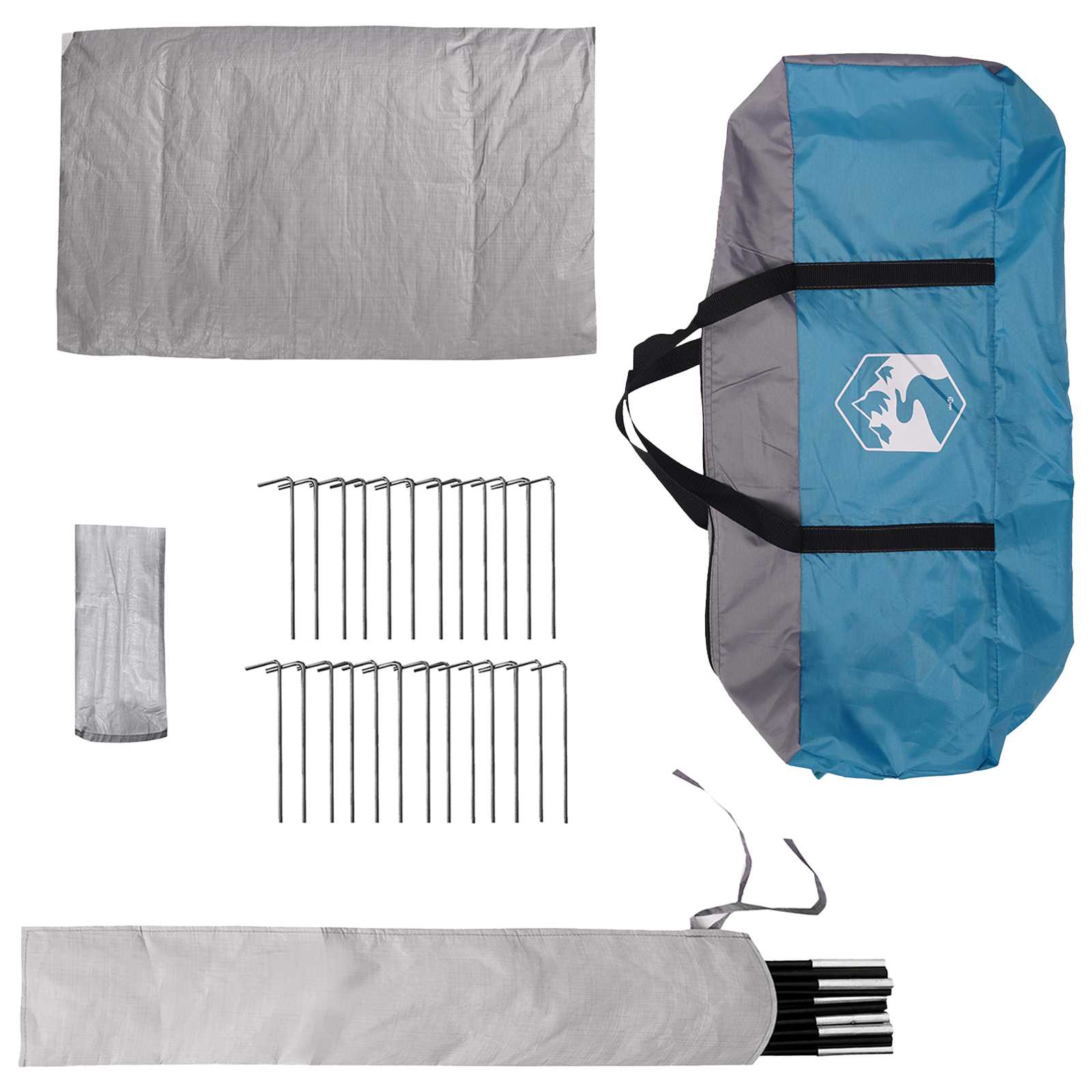 Tipi stan se střechou Modrá 800 x 800 x 430 cm Polyester a ocel - obrázek 7