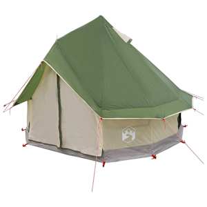 Tipi stan se střechou Zelená 250 x 250 cm Polyester a ocel - obrázek 3