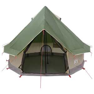 Tipi stan se střechou Zelená 250 x 250 cm Polyester a ocel - obrázek 4