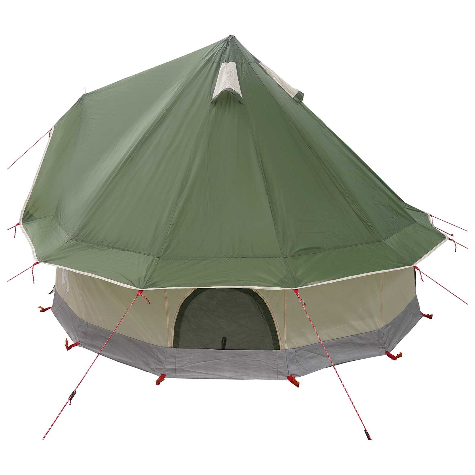 Tipi stan se střechou Zelená 250 x 250 cm Polyester a ocel - obrázek 5