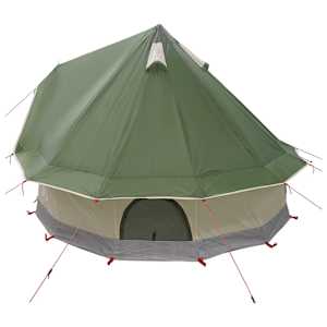 Tipi stan se střechou Zelená 250 x 250 cm Polyester a ocel - obrázek 5