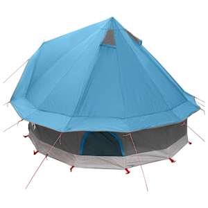 Tipi stan se střechou Modrá 250 x 250 cm Polyester a ocel - obrázek 5