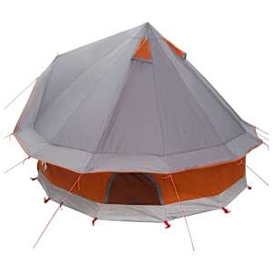 Tipi stan Šedá a oranžová 250 x 250 cm Polyester a ocel - obrázek 5