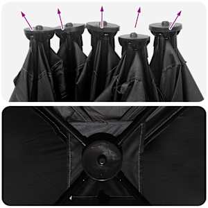 Lovecký stan Bílý blackout 143 x 143 x 165 cm Polyester a ocel - obrázek 12