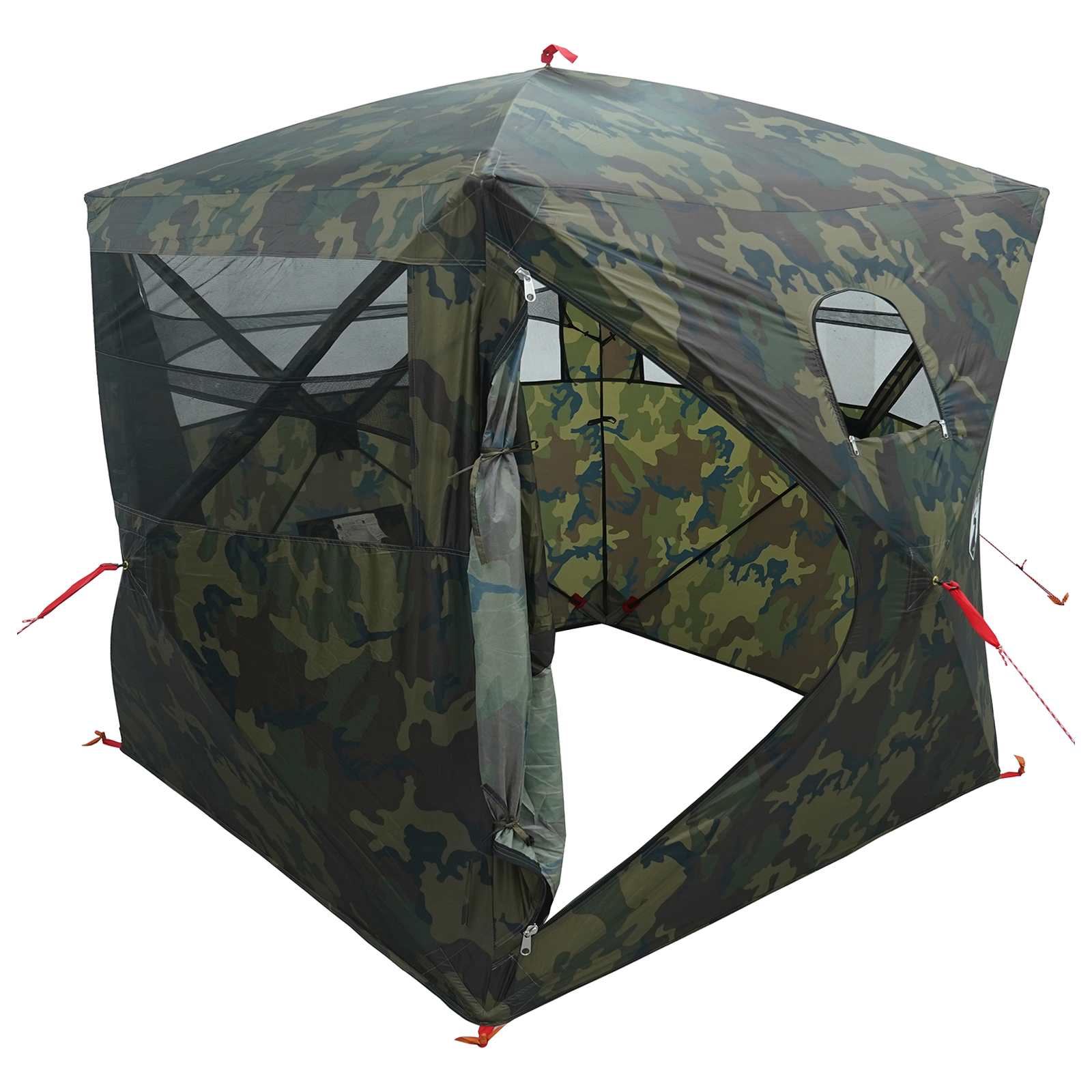 vidaXL Cort de vânătoare Camuflaj 143 x 143 x 165 cm Poliester și oțel