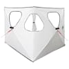 vidaXL Jaht Telk Valge Mustate 145 x 145 x 150 cm Pol&uuml;ester ja teras