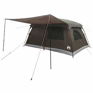 Rodinný stan Hnědošedý 420 x 305 x 200 cm Polyester a ocel - obrázek 3