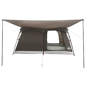 Rodinný stan Hnědošedý 500 x 400 x 230 cm Polyester a ocel - obrázek 5