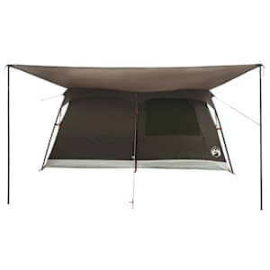 Rodinný stan Hnědošedý 500 x 400 x 230 cm Polyester a ocel - obrázek 6
