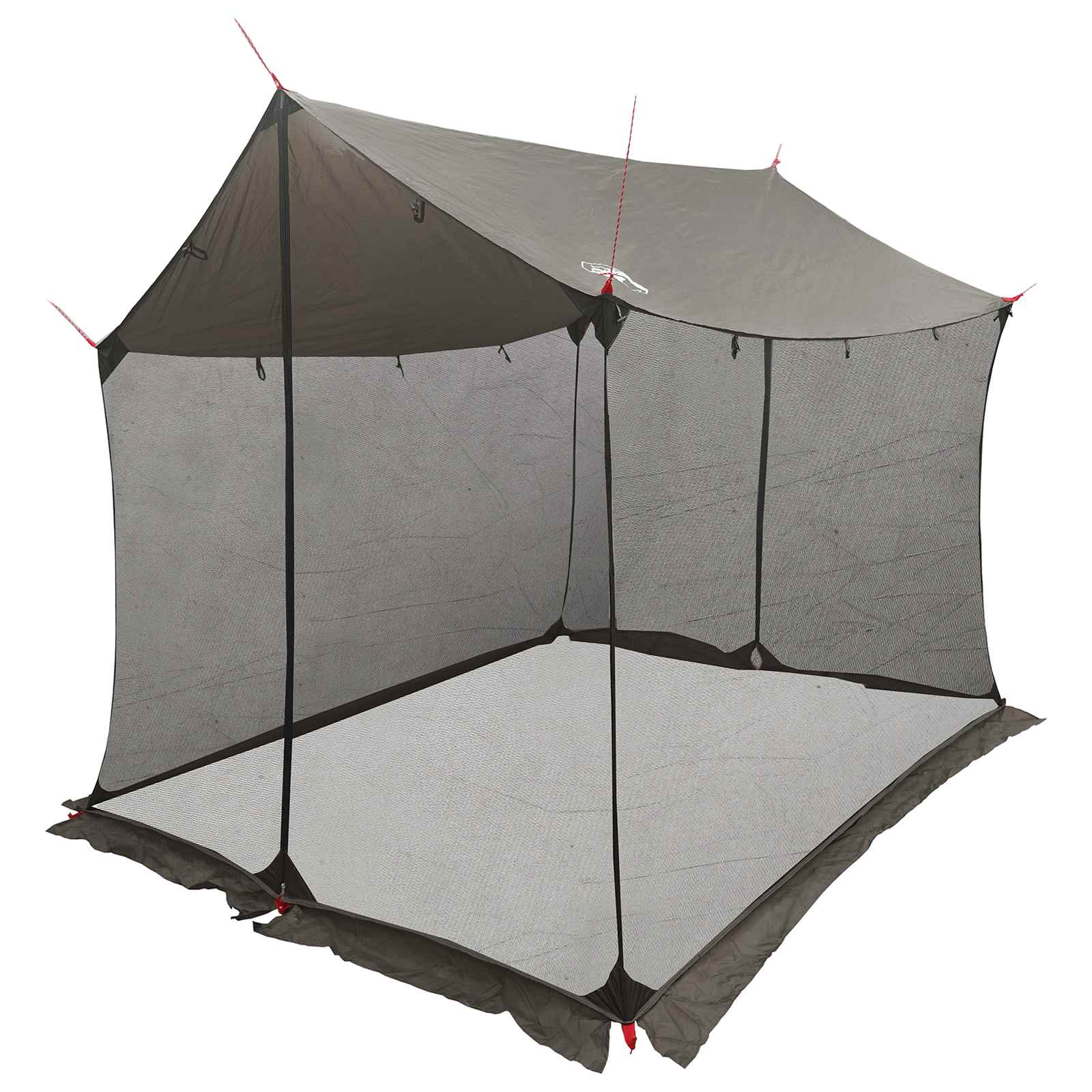 vidaXL Camping-Tarp mit Netzwänden Braun Grau 270 x 210 x 210 cm – Bild 2