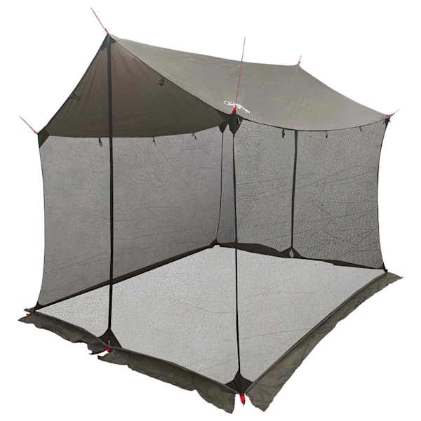 vidaXL K&auml;mpingu telk koos v&otilde;rguseintega 270 x 210 x 210 cm Pruun Hall